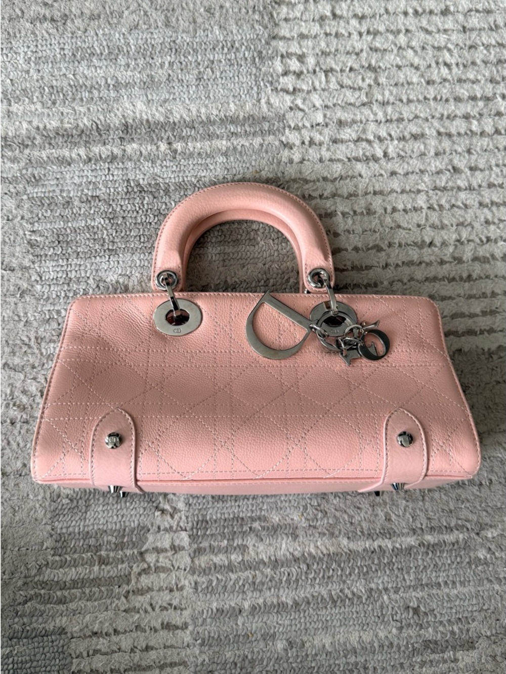 Vintage Original DIOR Lady D-Joy Pink Leather Handbag - Picture 3 of 13